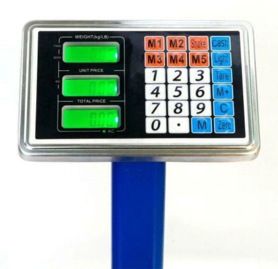 Cantar Electronic 300kg cu acumulator, braț rabatabil, platforma 40*50