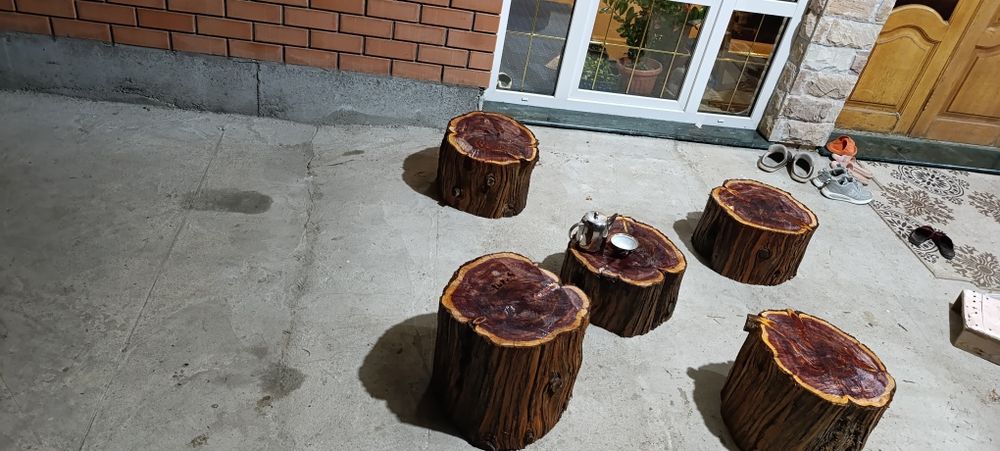 Садовая мебель из натурального деревостол стул