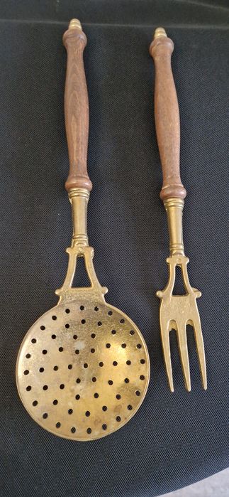 Suport perete bronz lingura furculița ustensile