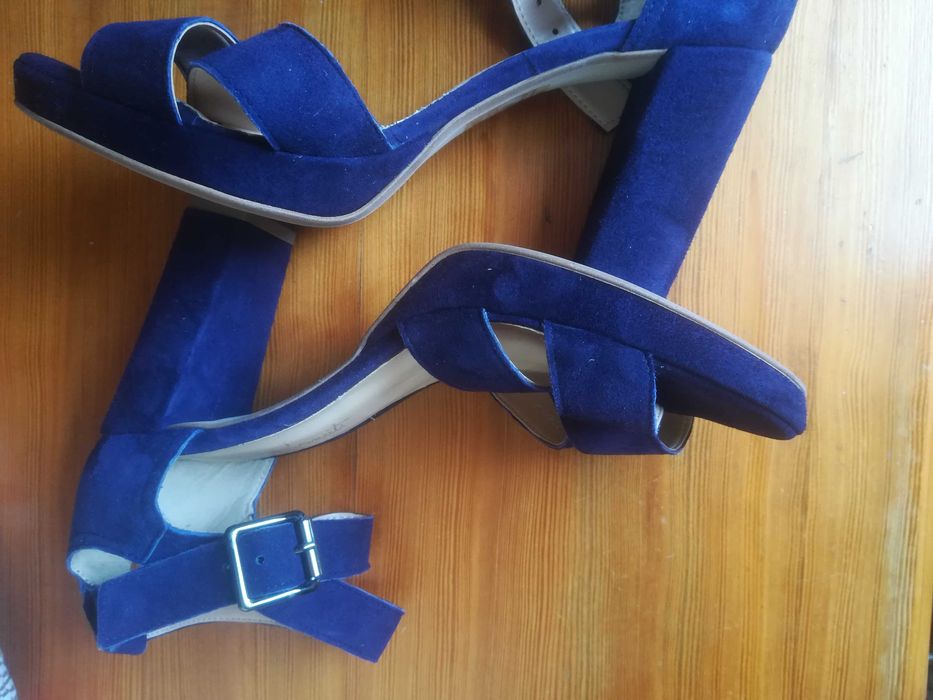 Sandale by BENVENUTI platforma, barete pe glezna, din piele naturala