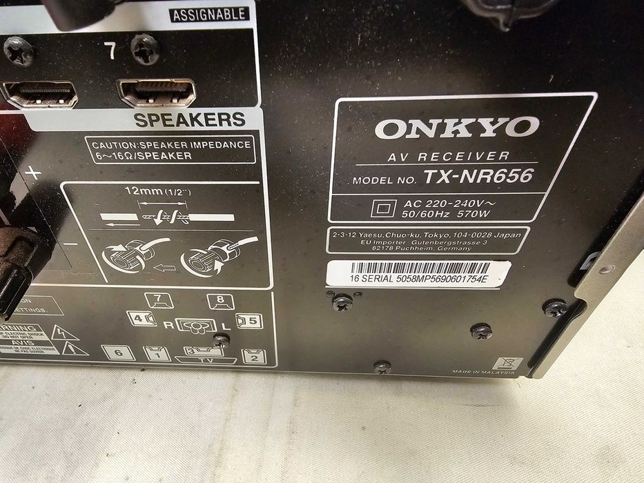 Receiver Onkyo TX-NR686 - 7.2 Canale - 4K - Dolby Atmos - Wi-Fi/Bluetooth
