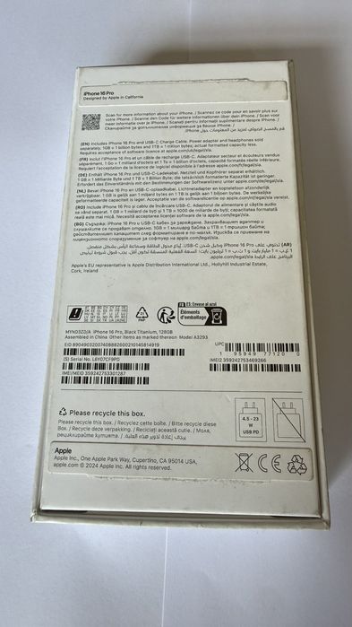 Iphone 16 pro black titanium