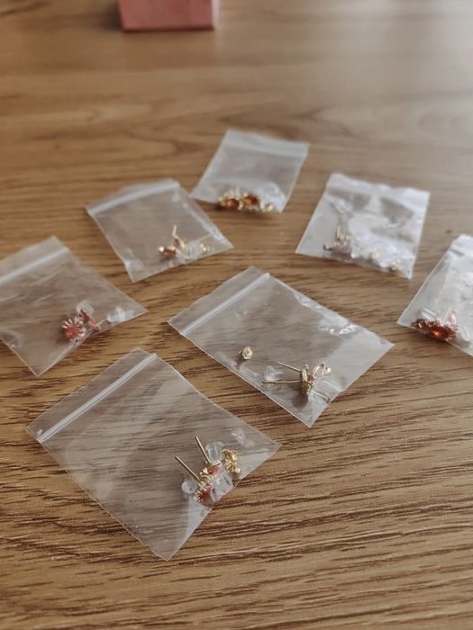 Сребърни обеци морска тема, с камъни