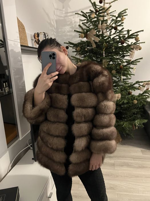 Blana naturala vulpe polara 3 în 1