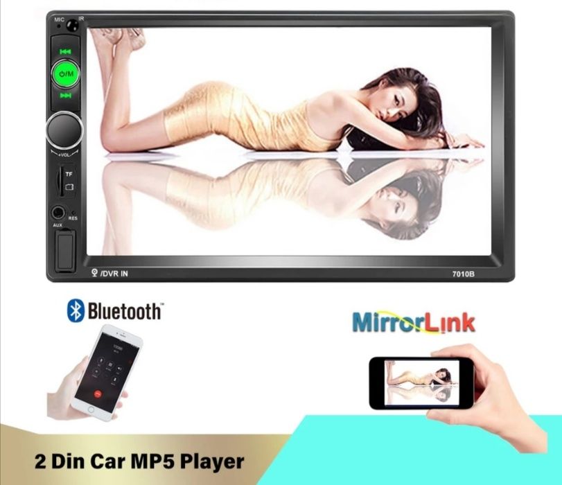 Navigatie MP5 Casetofon Mercedes Waze YouTube prin MirroLink BT USB