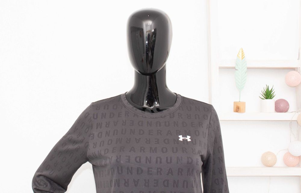 Under Armour дамска блуза сива дълъг ръкав принт loose fit S