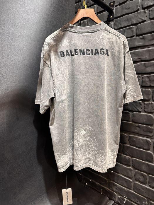 Tricou Balenciaga washed din bumbac 100%