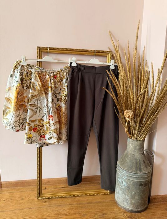 Дизайнерски Панталон KAFFE и бохо риза H&M