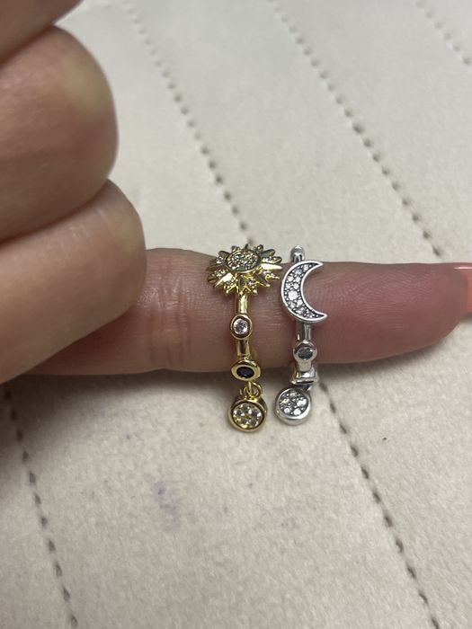 Pandora cercei asimetrici luna soare