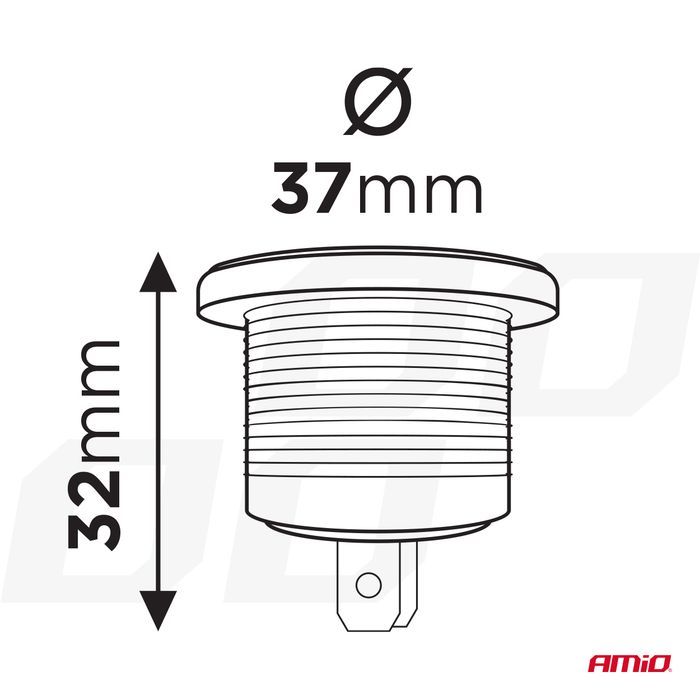 Voltmetru auto digital, 3-32V, MOD-02, AMiO