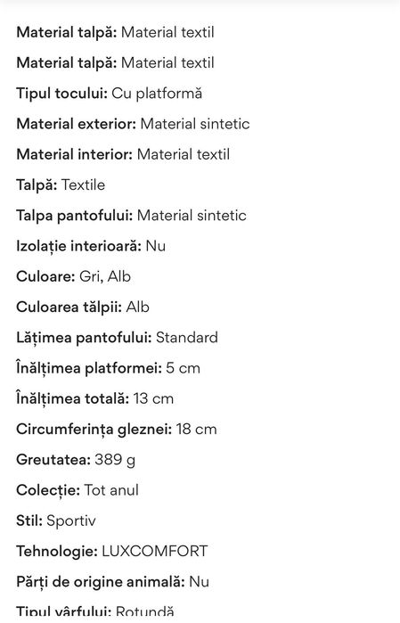 Adidași talpă inalta Reebok