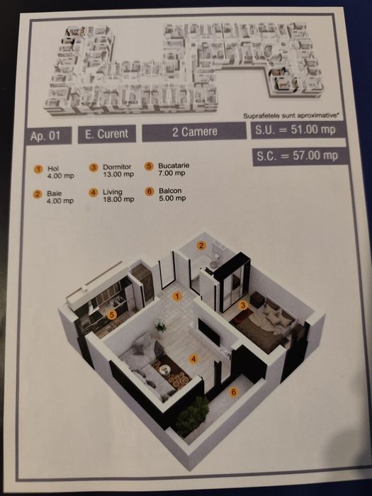Apartament 2 camere. Pollux Residence Chiajna