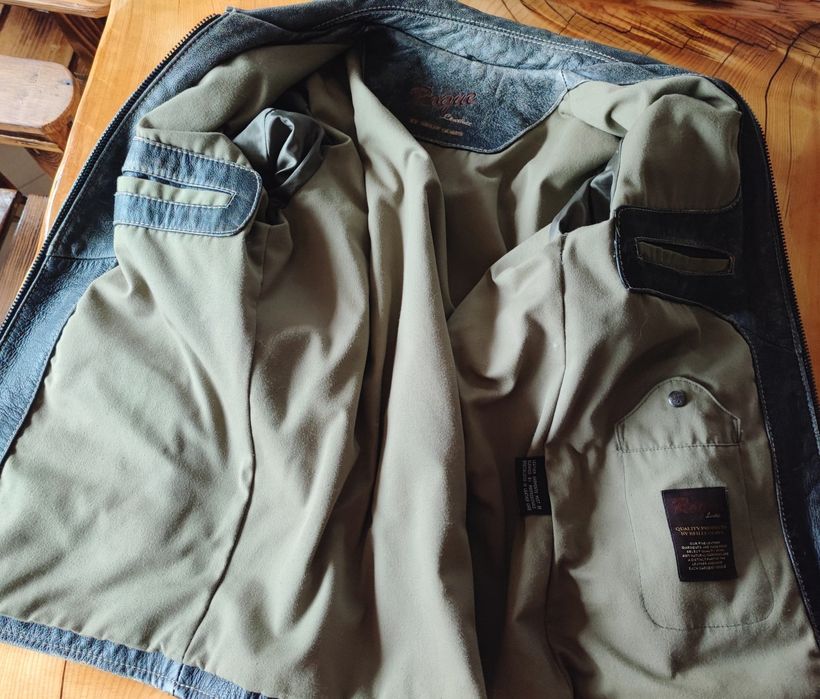 Винтидж Мъжко кожено яке Cafe Racer Rogue Leather  by  Reilly Olmes Xl