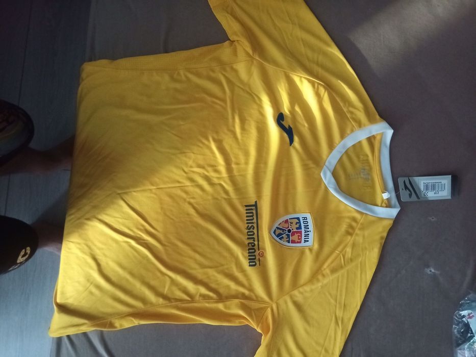 Tricou nationala romaniei joma original galben nou cu eticheta