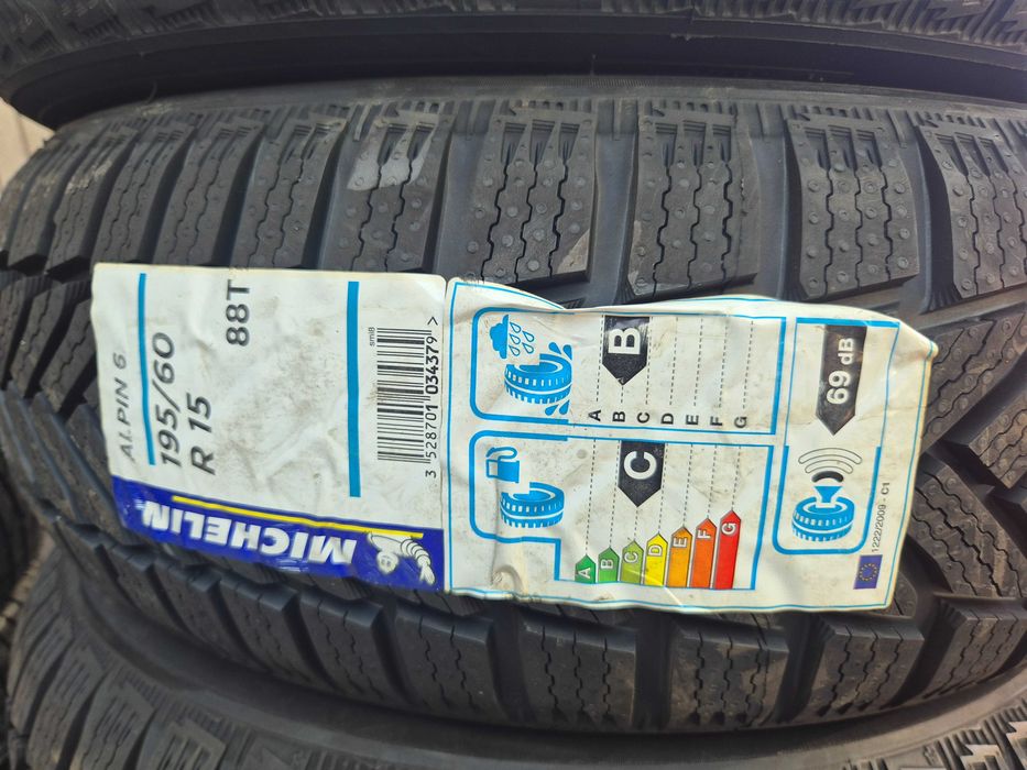 4 Anvelope M+S IARNA - 195/60/15 - Michelin ALPIN 6 - NOU - DOT 2020 !