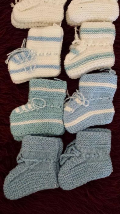 Плетени бебешки терлички- нови
