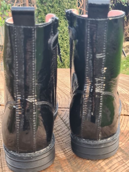 Botine Sergio Bardi noi, din piele lacuita