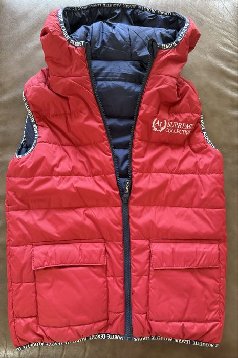 Двулицев елек с качулка за момче- височина:152 см, размер:12години