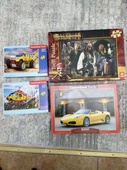 Продам пазлы с разным количеством элементов.