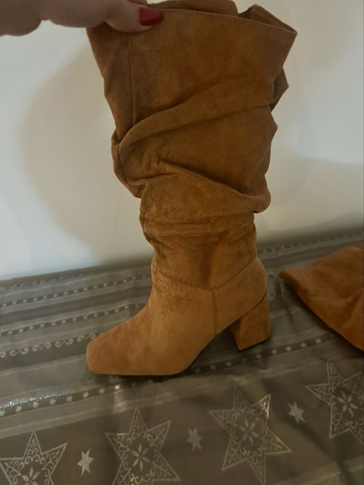 Cizme comode din piele intoarsa ecologica