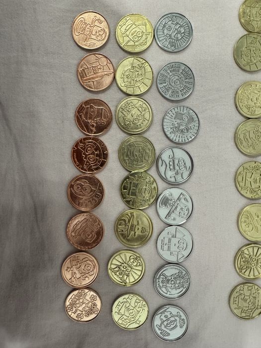 Colecție completă minioni fise monede monezi jetoane Carrefour