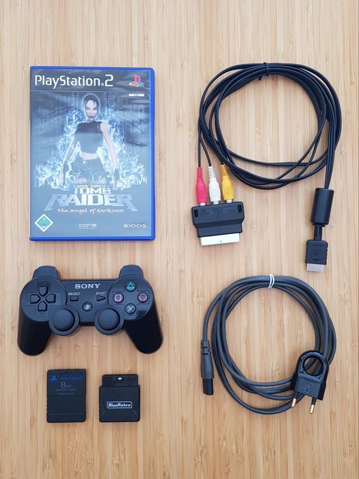 PlayStation 2 FAT SCPH-50004 + HDMI Converter + Tomb Raider  -  The Angel of Darkness