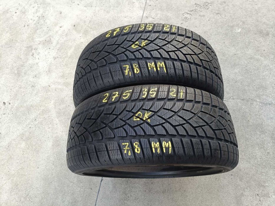 Doua anvelope iarna 275 35 21 dunlop winter 3D profil de 7,8 mm din 8