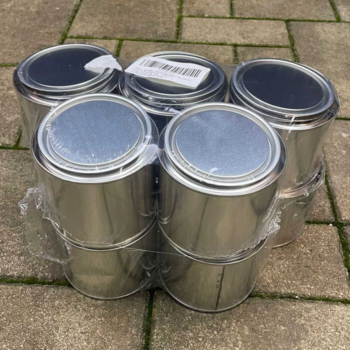 Vând set de 10 recipiente rotunde din tablă BenBow, 500 ml