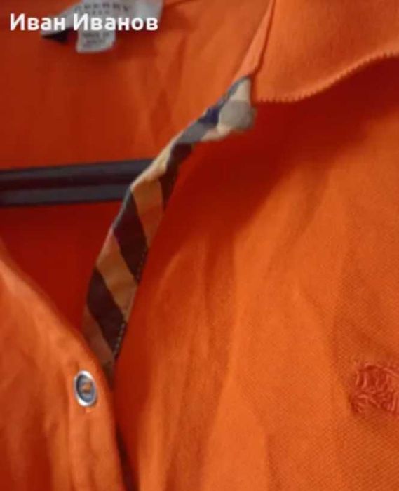 Чисто нова оригинална дамска фланелка с яка Burberry