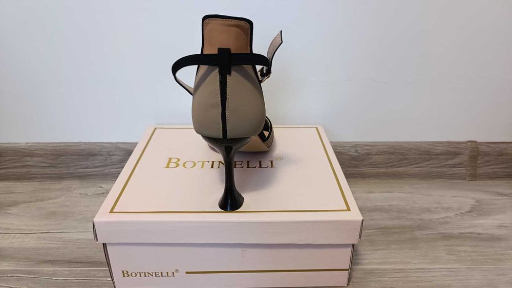 Sandale dama din Piele Ecologica Intoarsa - Botinelli - toc 8 cm