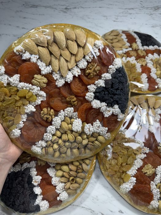 Сухофрукты набор, сухофрукты, тарелка из сухофруктов, quruq mevalar,