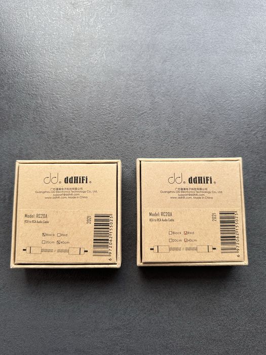 Cablu audio RCA coaxial analog R+L, ddHiFi RC 20A