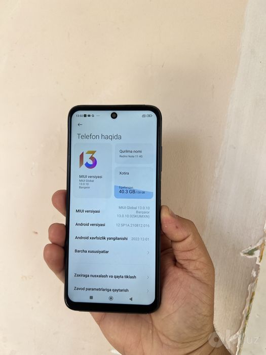 Redmi note 11 128 gb srochna sotiladi