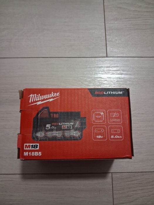 Acumulator Milwaukee M18 B5 18V 5.0Ah REDLITHIUM – Nou Sigilat