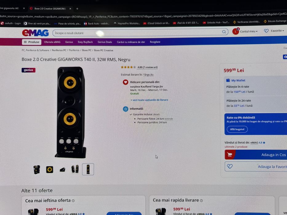 Boxe calculator Creative Gigaworks T40 II 32w - perfect functionale