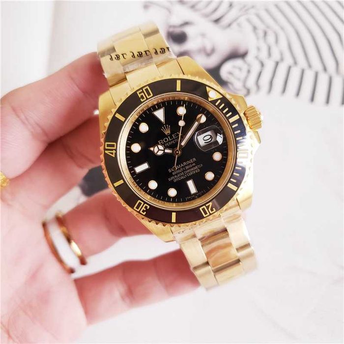 Ceas TIP R.O.L.E.X SUBMARINER GOLD&BLACK Automatic !! Lux Elegant 2026 !!!