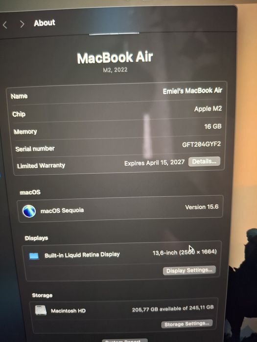 Macbook m2 16gb ram