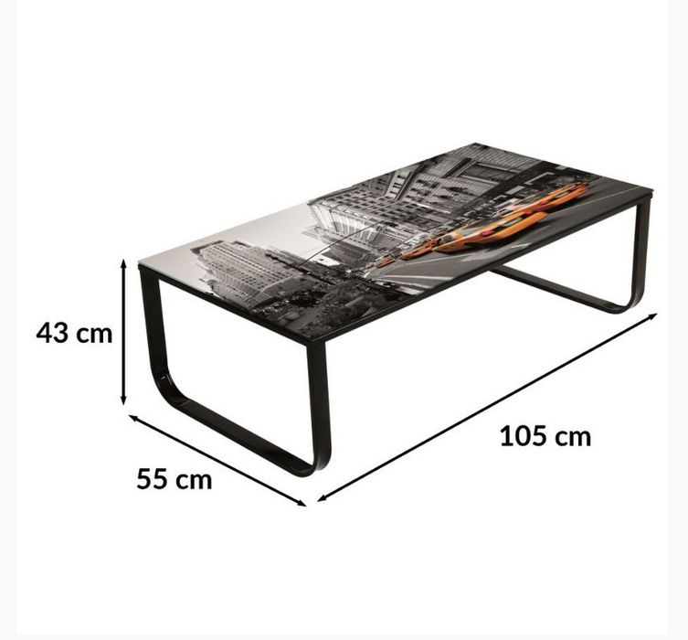 Masa cu blat din sticla new york taxy