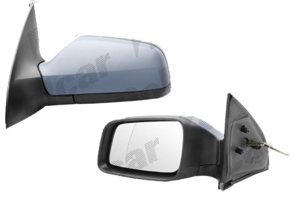 Oglinda exterioara Opel Astra G 1998-2009 partea stanga View Max crom asferica carcasa prevopsita grunduita reglare manuala prin cablu fara incalzire