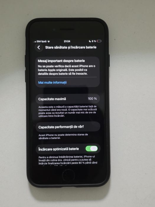 Iphone se 2020 100% baterie