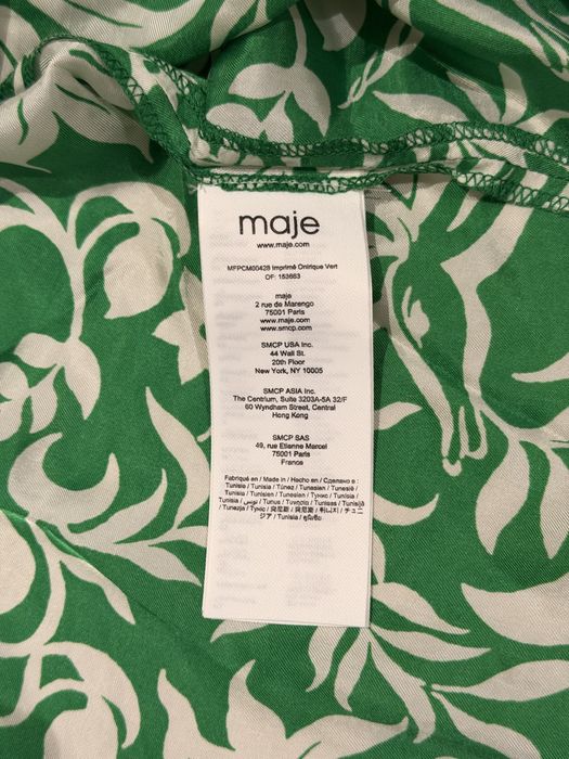 Cămașă satinată cu imprimeu, Maje