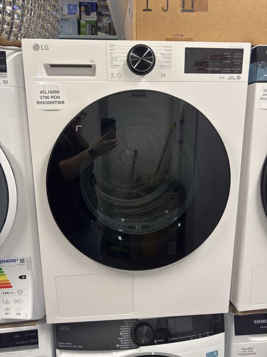 Uscător de rufe cu pompă de căldură 9kg LG RHX5009TWB