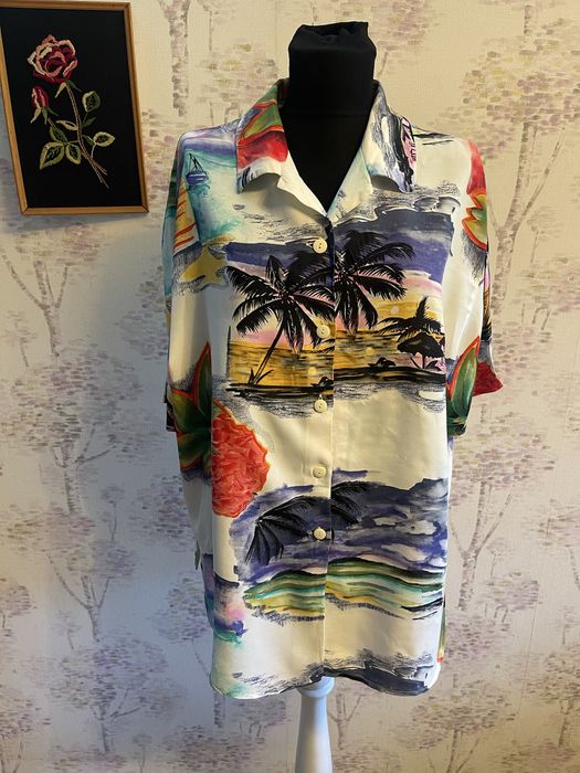 Camasa dama retro/elegant/plaja 100% vascoza marimea XL