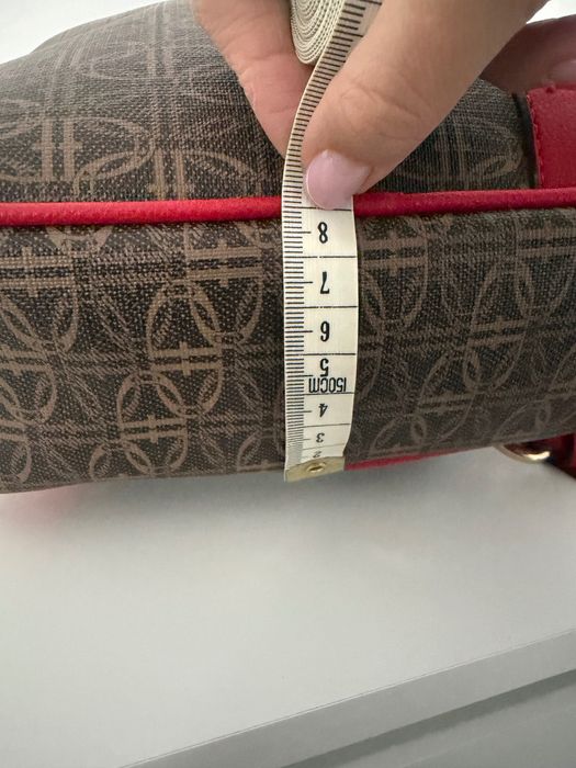 Раничка U.S. Polo Assn., модел Ranac US21626 в тъмнокафяв цвят с червени детайли