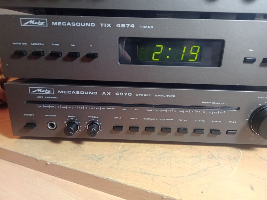 Lot .Mecasound Metz .amplificator.casetofon dek și timer functionale