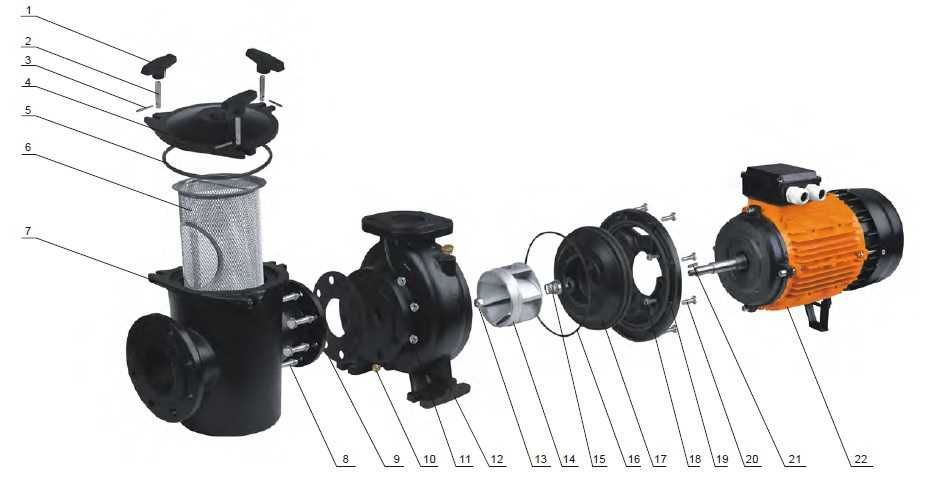 Запасные части для бассейновых насосов DAB, Glong, LX и Astralpool.