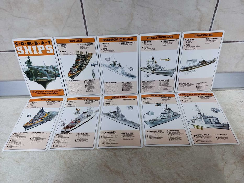 Combat SHIPS, set carti de joc educationale cu 32 nave