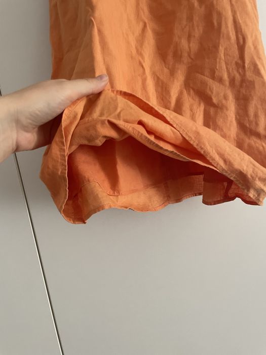 Rochie mini din in cu bumbac