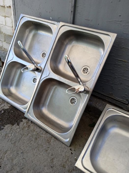 Продам двойные раковины нержавейка.
