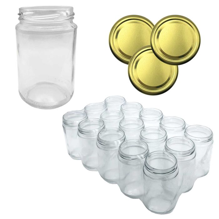 Комплект буркани 314мл с капачки – 15бр.